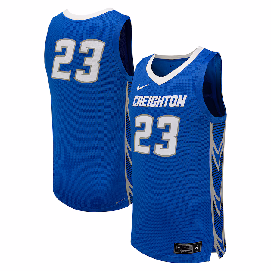 #23 Creighton Bluejays Nike Replica Basketball Jersey - Blue - Jersey