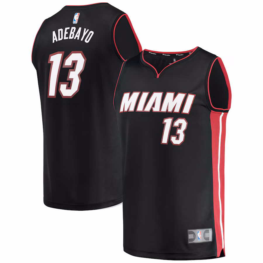 Men's Miami Heat Bam Adebayo Fanatics Black Fast Break Replica Player Jersey - Icon Edition - Jersey