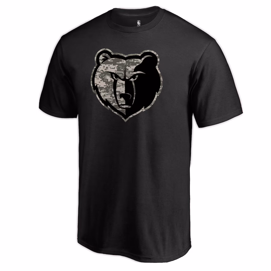 Men's Memphis Grizzlies Black Camo Collection Cloak T-Shirt - Jersey