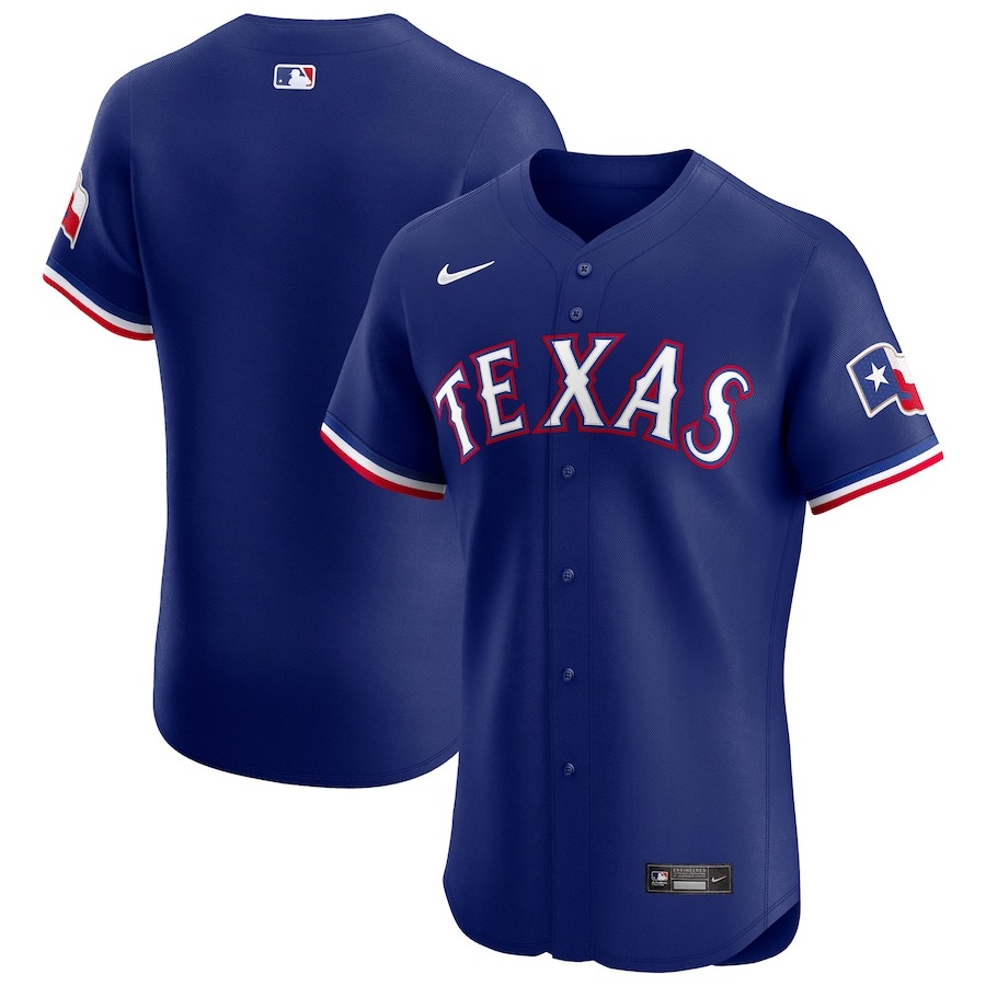 Men's Texas Rangers Nike Royal Alternate Vapor Premier Elite Patch Jersey - Jersey