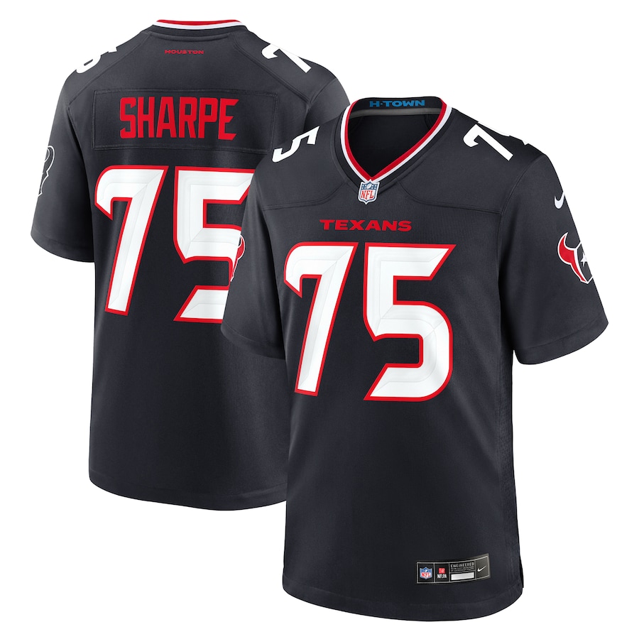 Men's Houston Texans David Sharpe Nike  Navy Team Game Jersey - Jersey