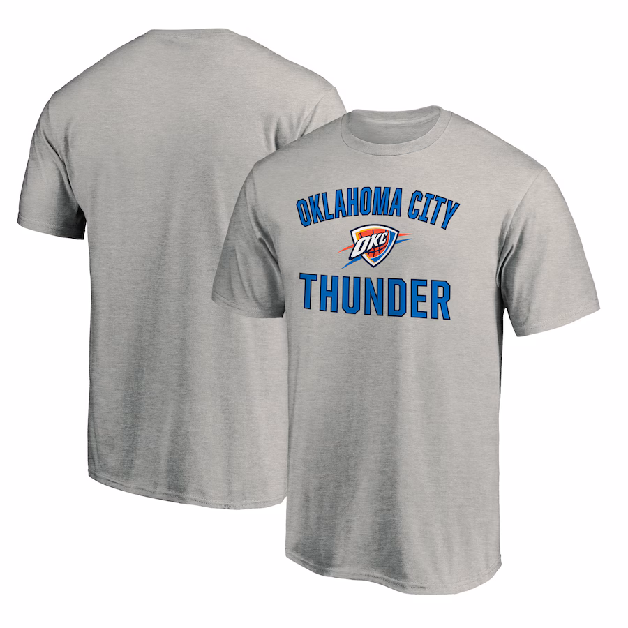 Men's Oklahoma City Thunder  Heather Gray Victory Arch T-Shirt - Jersey