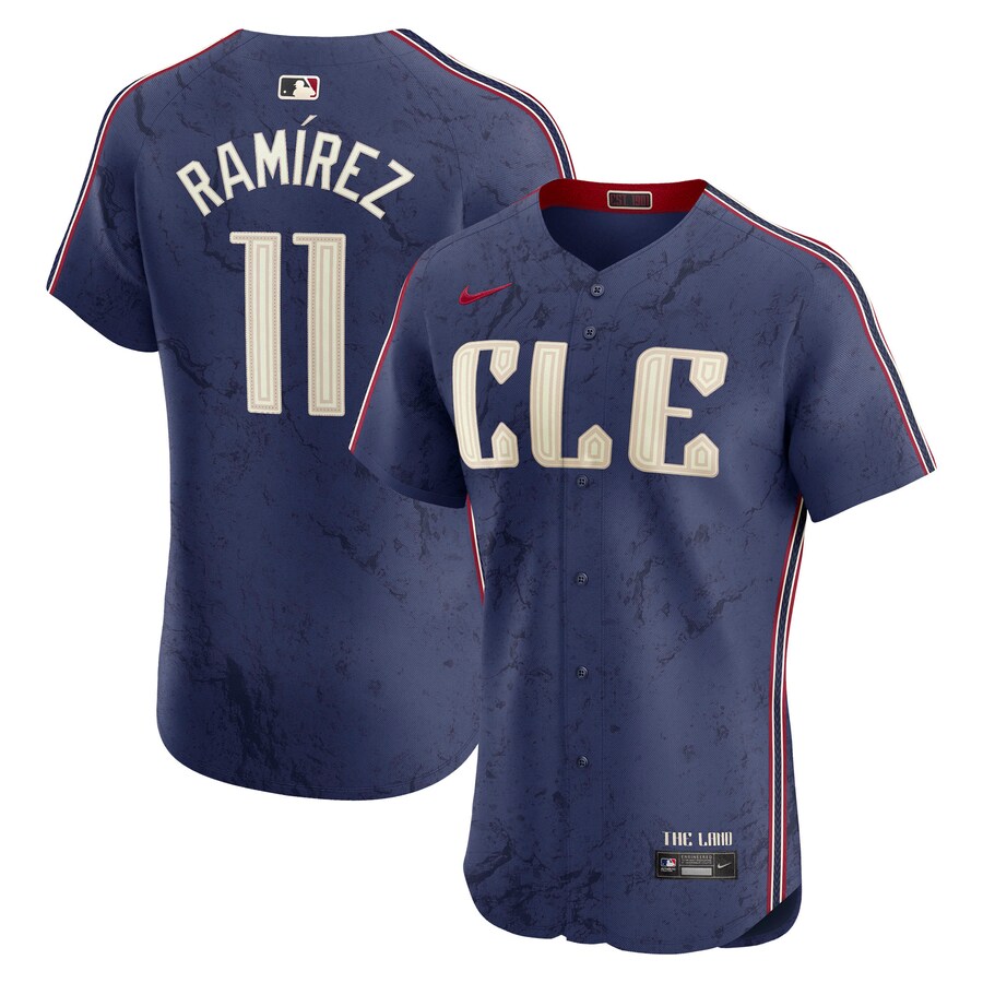 Men's Cleveland Guardians José Ramírez Nike Navy City Connect Elite Jersey - Jersey