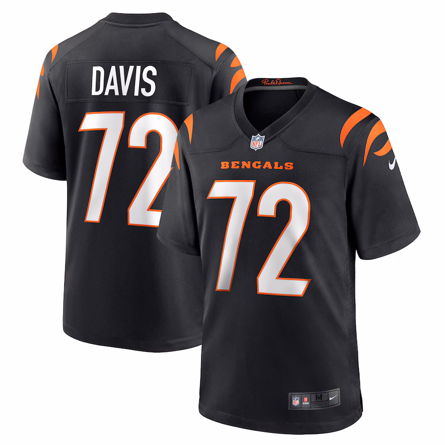 Men's Cincinnati Bengals Domenique Davis Nike Black Game Player Jersey - Jersey