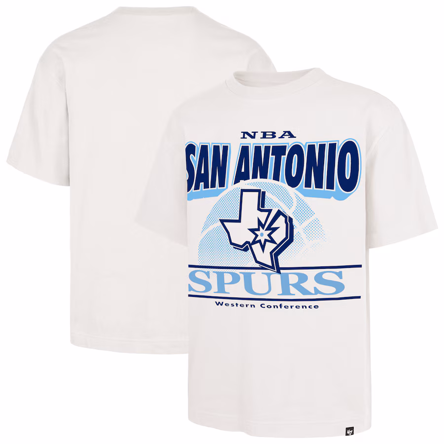 Men's San Antonio Spurs  '47 White City Edition Shifty Foundation T-Shirt - Jersey