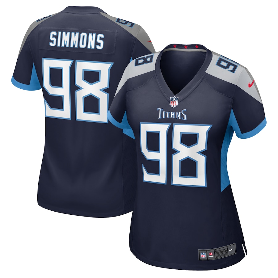 Women's Tennessee Titans Jeffery Simmons Nike Navy Alternate Game Jersey - Jersey
