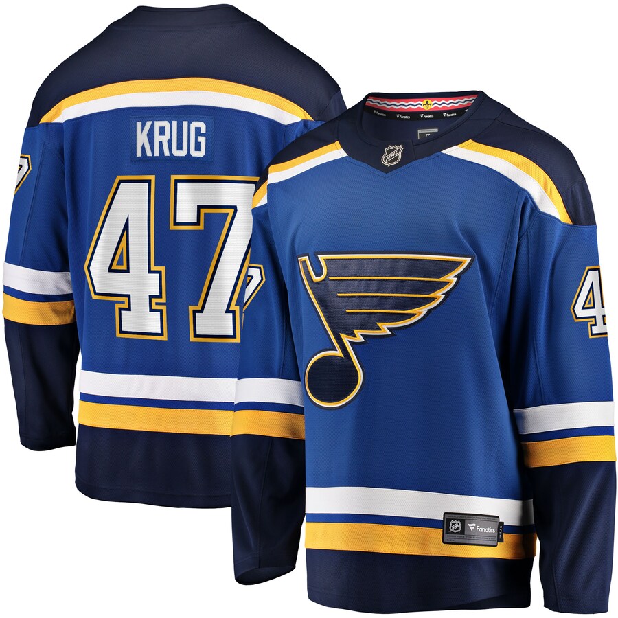 Men's St. Louis Blues Torey Krug Fanatics Branded Blue Home Breakaway Jersey - Jersey