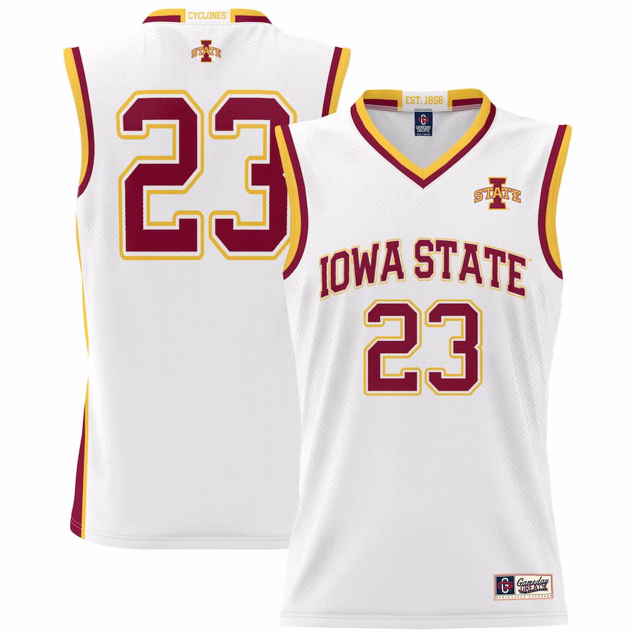 #23 Iowa State Cyclones GameDay Greats Youth Lightweight Basketball Jersey - White - Jersey