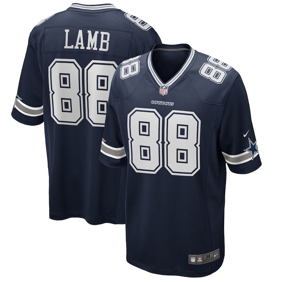 Men's Dallas Cowboys CeeDee Lamb Nike Navy Game Jersey - Jersey