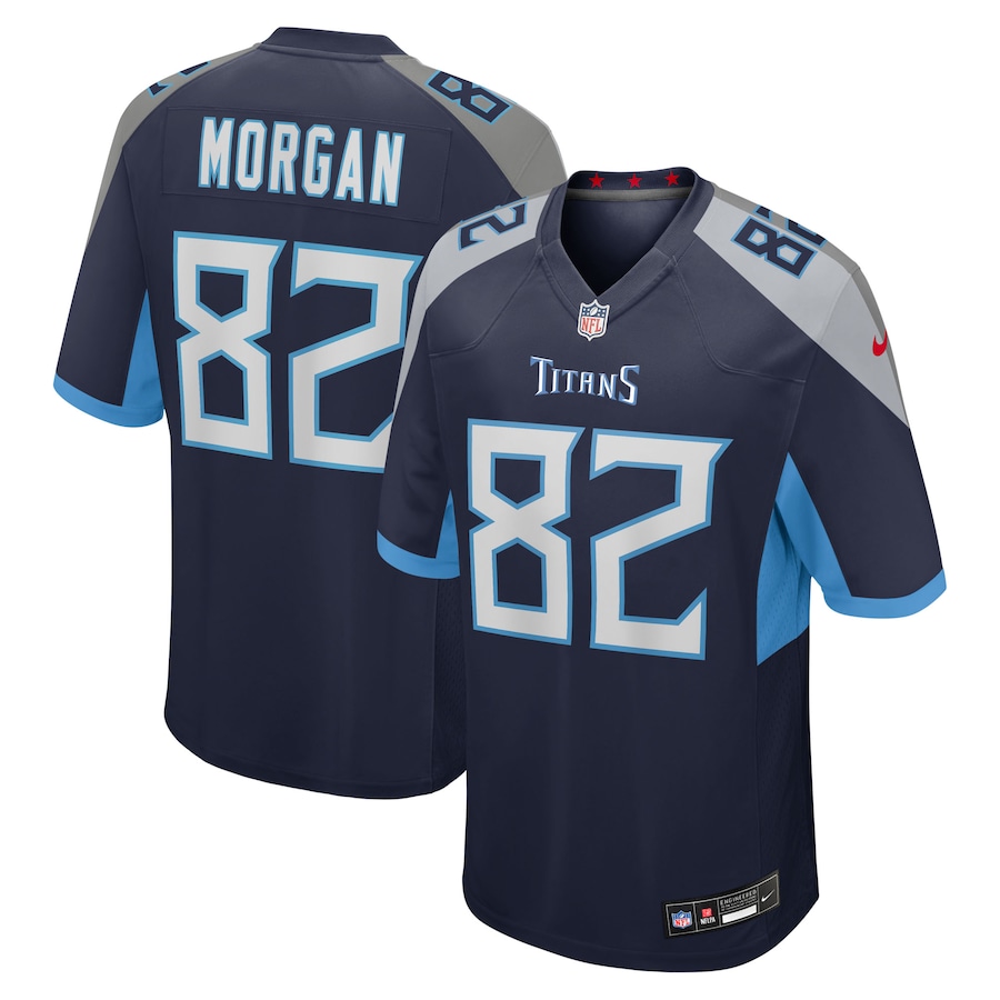 Men's Tennessee Titans Stanley Morgan Nike Navy Team Game Jersey - Jersey