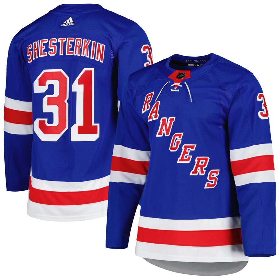 Men's New York Rangers Igor Shesterkin adidas Blue Home Primegreen Authentic Pro Player Jersey - Jersey