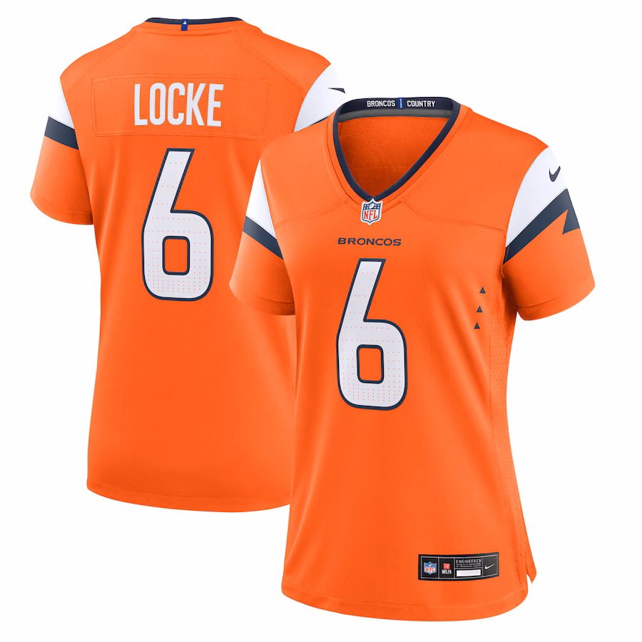 Women's Denver Broncos P.J. Locke Nike Orange Team Game Jersey - Jersey