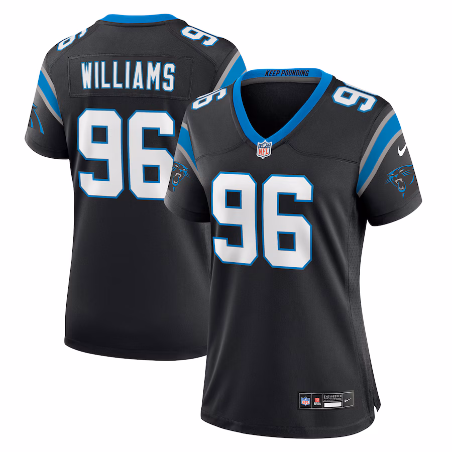 Women's Carolina Panthers DeShawn Williams Nike Black Nike Women's All Player Jersey - Jersey