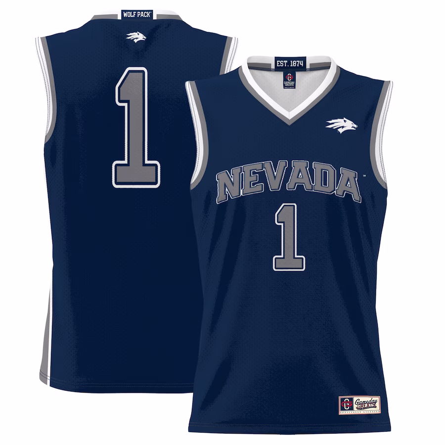 #1  Nevada Wolf Pack GameDay Greats  Lightweight Basketball Jersey - Navy - Jersey