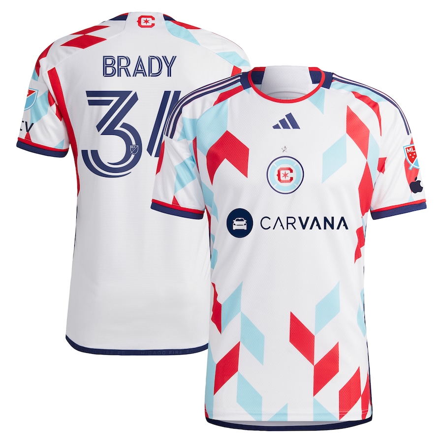 Men's Chicago Fire Chris Brady adidas White 2024 A Kit For All Authentic Player Jersey - Jersey