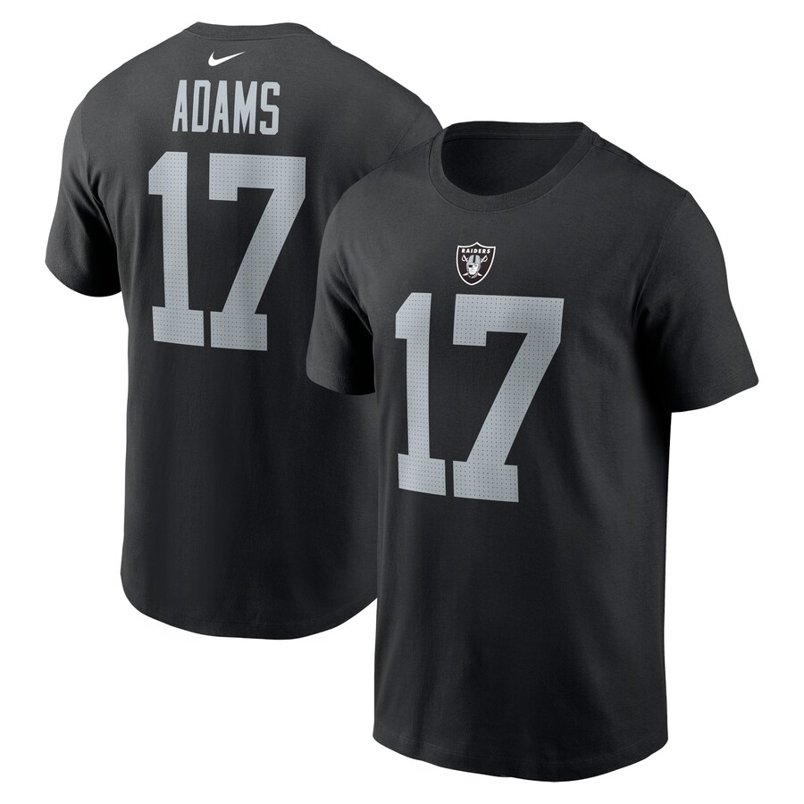 Men's Las Vegas Raiders Davante Adams Nike Black Player Name & Number T-Shirt - Jersey