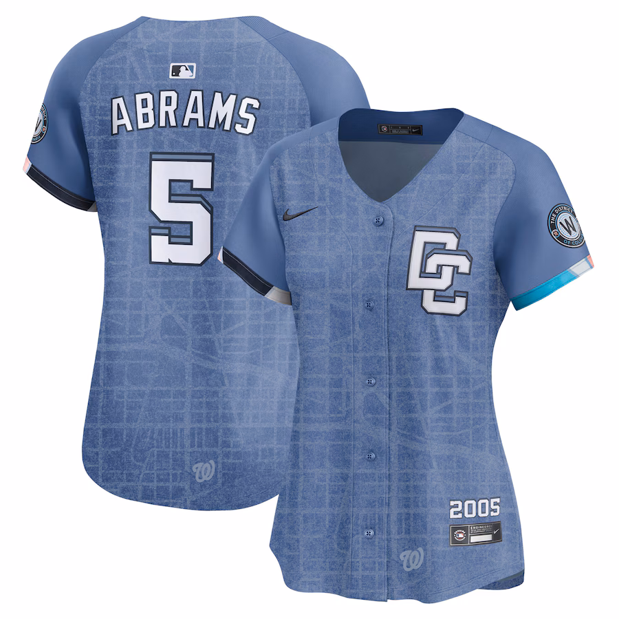 Women's Washington Nationals CJ Abrams Nike Blue 2025 City Connect Limited Jersey - Jersey