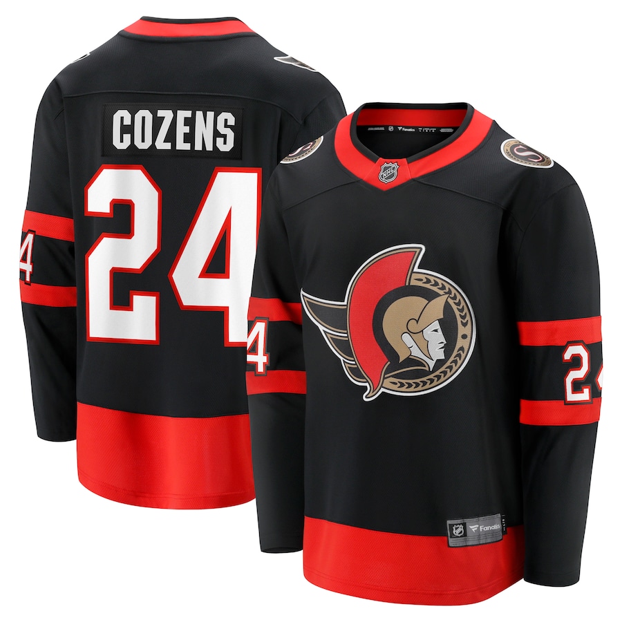Men's Ottawa Senators Dylan Cozens Fanatics Black Home Breakaway Jersey - Jersey