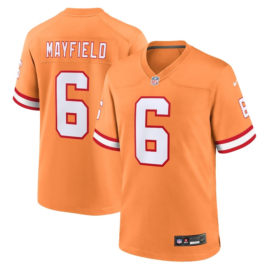 Men's Tampa Bay Buccaneers Baker Mayfield Nike Orange Throwback Game Jersey - Jersey