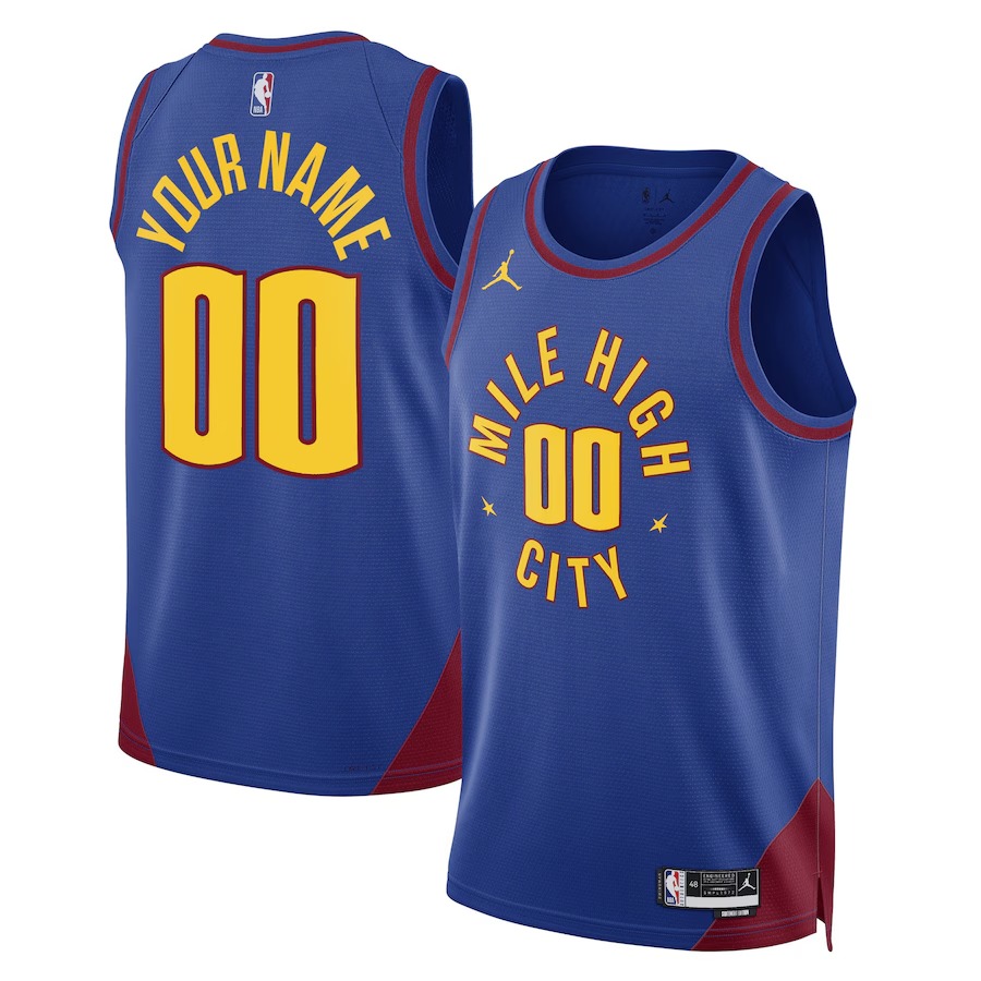 Unisex Denver Nuggets Jordan Brand Blue 2022/23 Swingman Custom Jersey - Statement Edition - Jersey