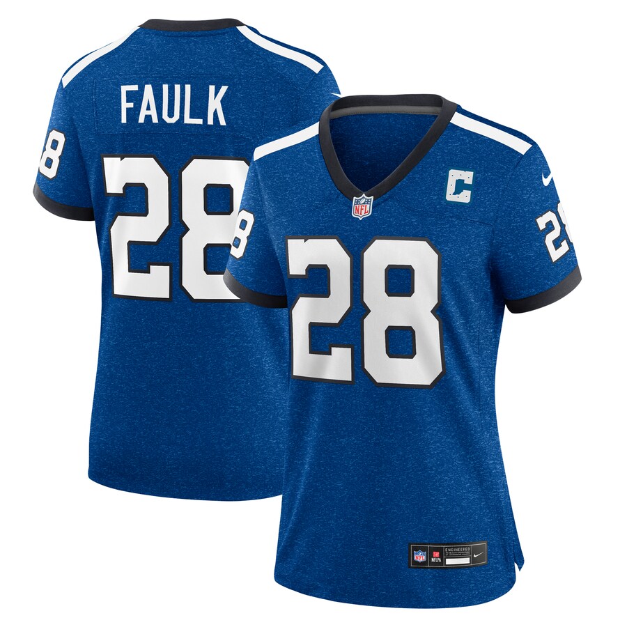 Women's Indianapolis Colts Marshall Faulk Nike Royal Indiana Nights Alternate Game Jersey - Jersey