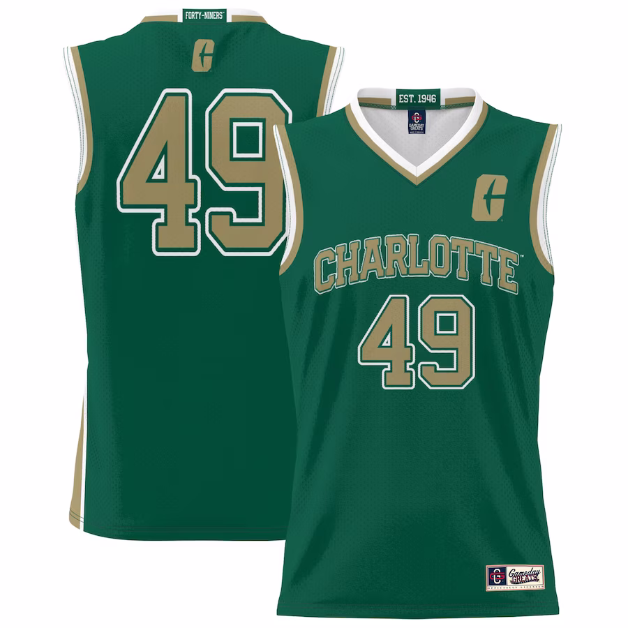 #49 Charlotte 49ers GameDay Greats Youth Lightweight Basketball Jersey - Green - Jersey