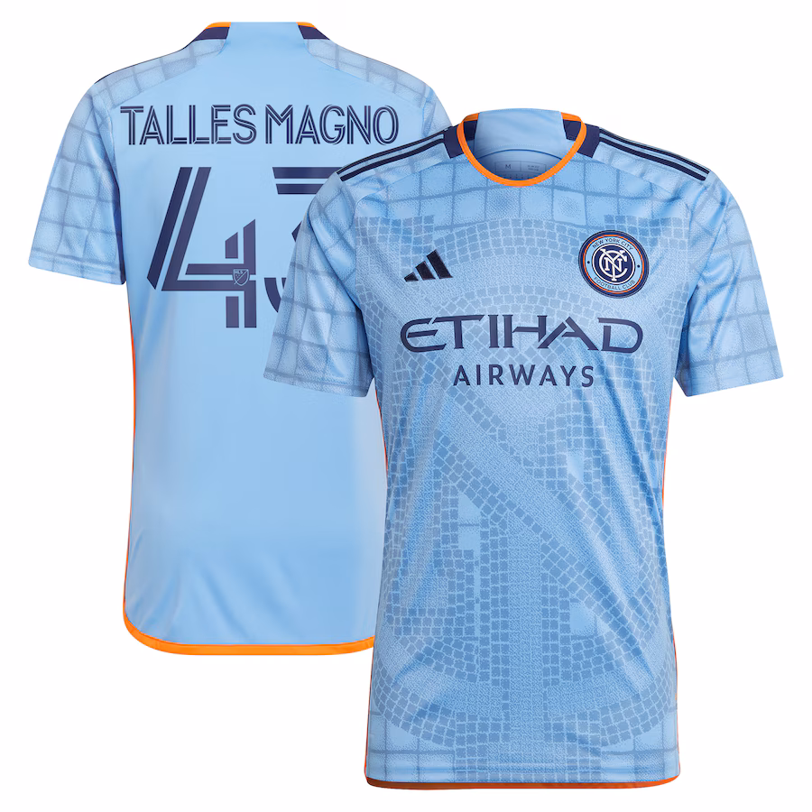 Men's New York City FC Talles Magno adidas Light Blue 2023 The Interboro Kit Replica Jersey - Jersey