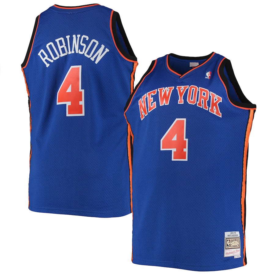 Men's New York Knicks Nate Robinson Mitchell & Ness Blue 2005/06 Big & Tall Hardwood Classics Swingman Jersey - Jersey