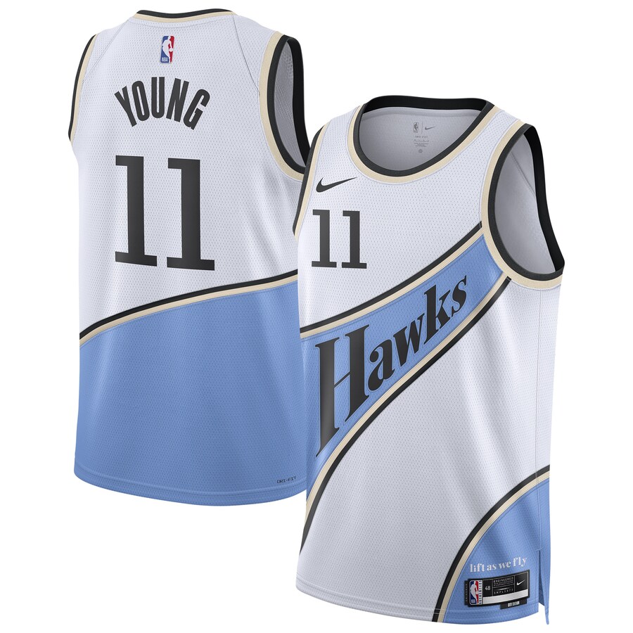 Unisex Atlanta Hawks Trae Young Nike White 2024/25 Swingman Player Jersey - City Edition - Jersey