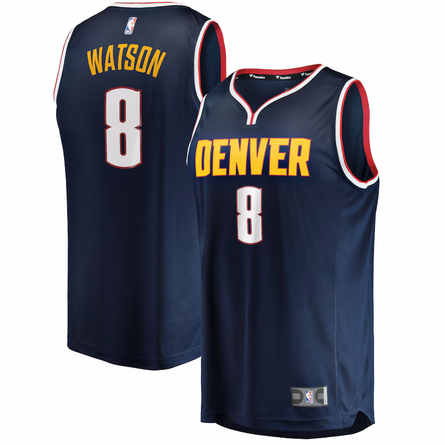 Men's Denver Nuggets Peyton Watson Fanatics Navy 2022 NBA Draft First Round Pick Fast Break Replica Player Jersey - Icon Edition - Jersey