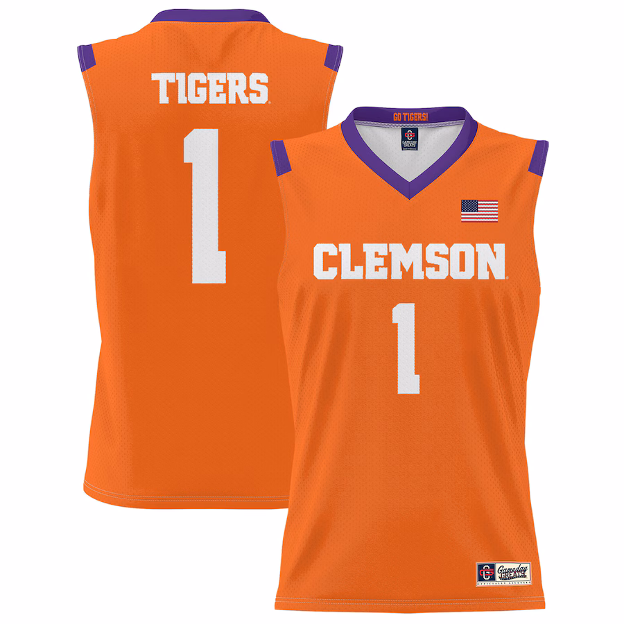 Unisex GameDay Greats #1 Orange Clemson Tigers Lightweight Basketball Jersey - Jersey