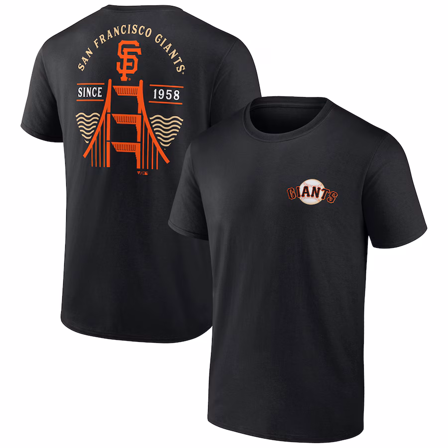 Men's San Francisco Giants Black Bring It Bridge T-Shirt - Jersey