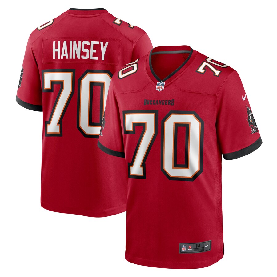 Men's Tampa Bay Buccaneers Robert Hainsey Nike Red Game Jersey - Jersey