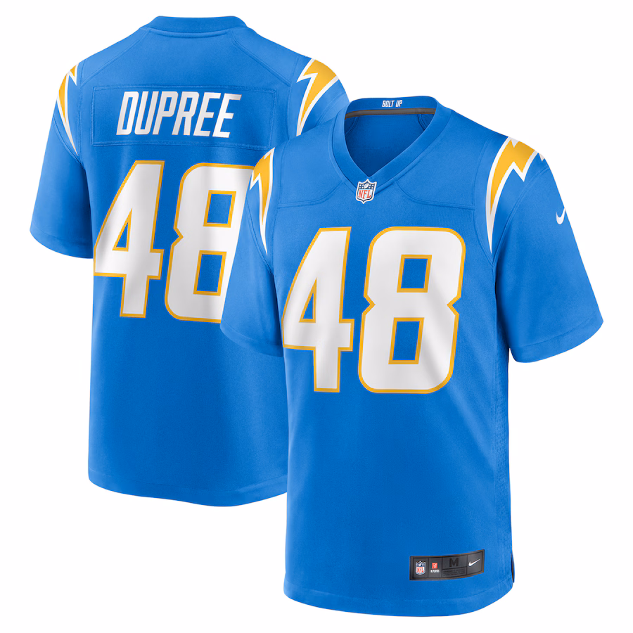 Men's Los Angeles Chargers Bud Dupree Nike  Powder Blue Team Game Jersey - Jersey