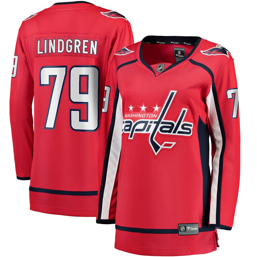 Women's Washington Capitals Charlie Lindgren Fanatics Branded Red Home Breakaway Player Jersey - Jersey