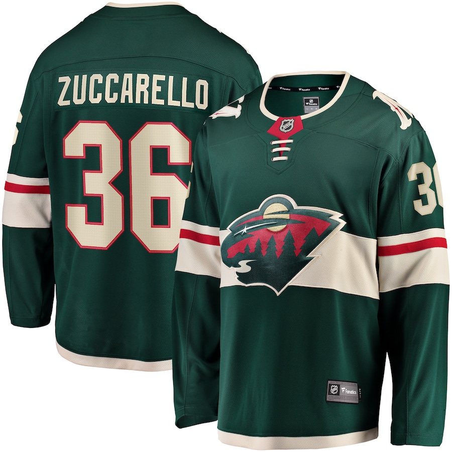 Men's Minnesota Wild Mats Zuccarello Fanatics Green Team Color Breakaway Player Jersey - Jersey