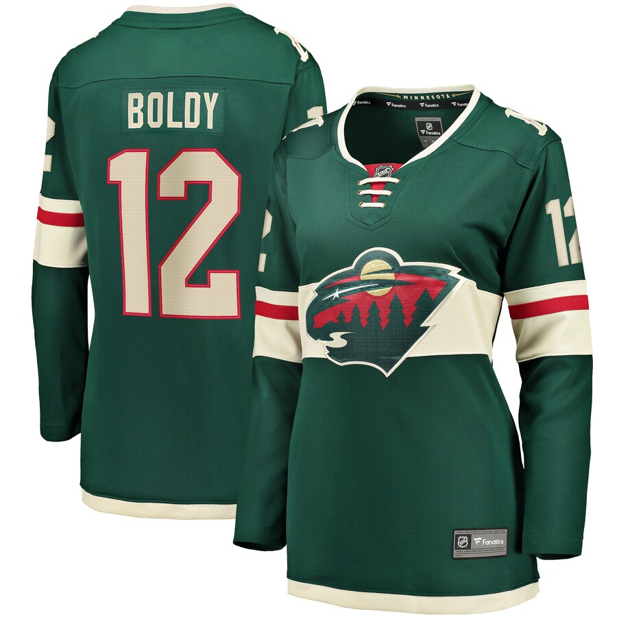 Women's Minnesota Wild Matthew Boldy Fanatics Branded Green Home Breakaway Player Jersey - Jersey