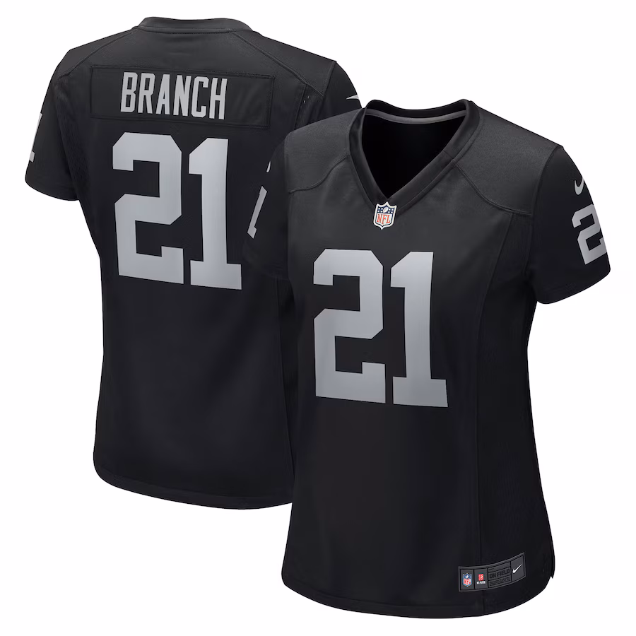 Women's Las Vegas Raiders Cliff Branch Nike Black Retired Player Game Jersey - Jersey
