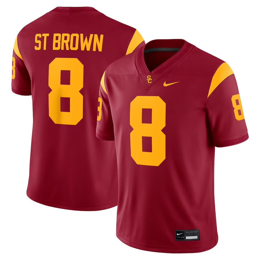 Men's Nike Amon-Ra St. Brown Cardinal USC Trojans Player Game Jersey - Jersey