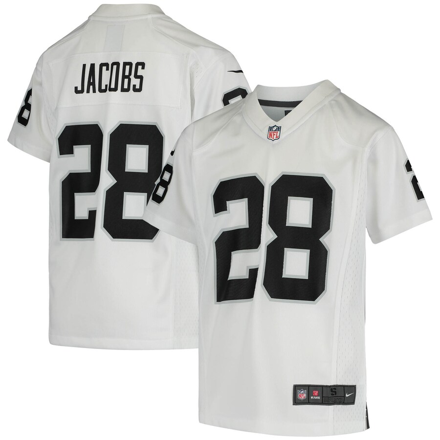 Youth Las Vegas Raiders Josh Jacobs Nike White Game Jersey - Jersey