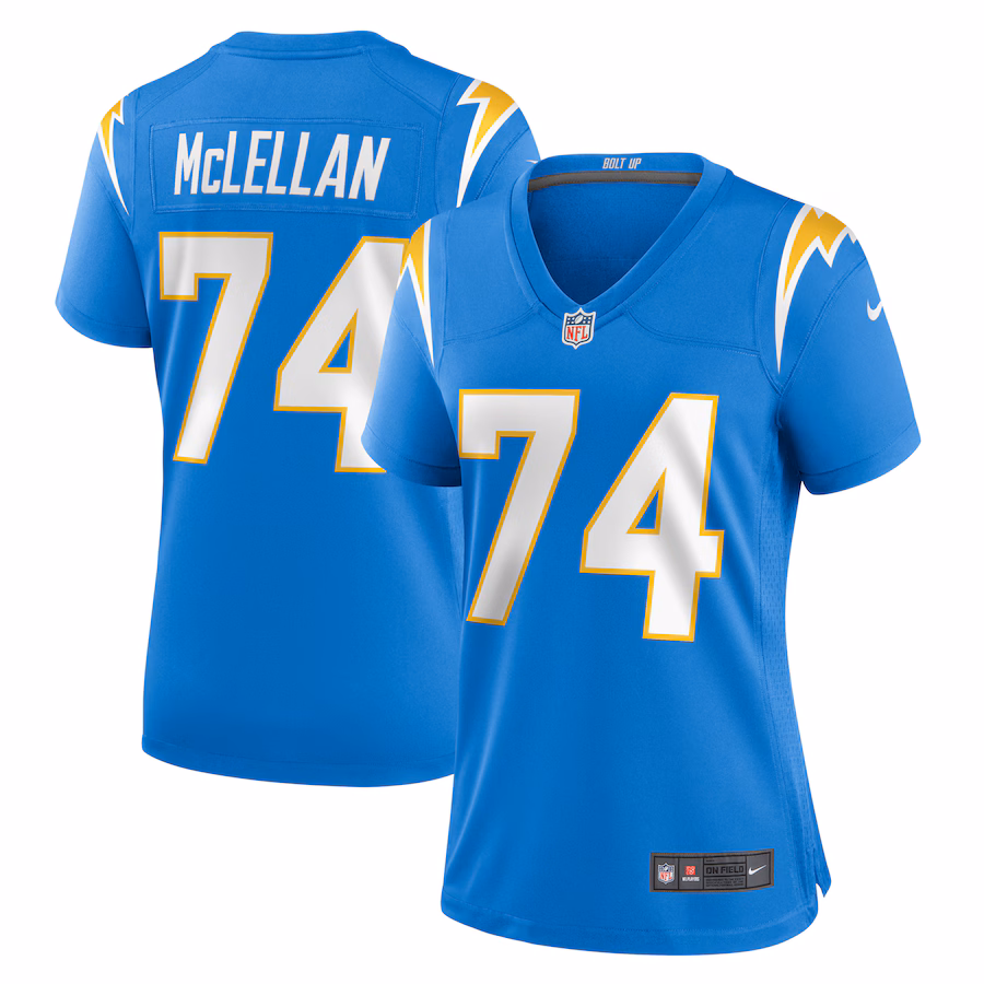 Women's Los Angeles Chargers Tyler McLellan Nike Powder Blue Game Jersey - Jersey