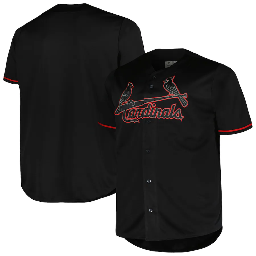 Men's St. Louis Cardinals Profile Big & Tall Blackout Replica Jersey - Jersey