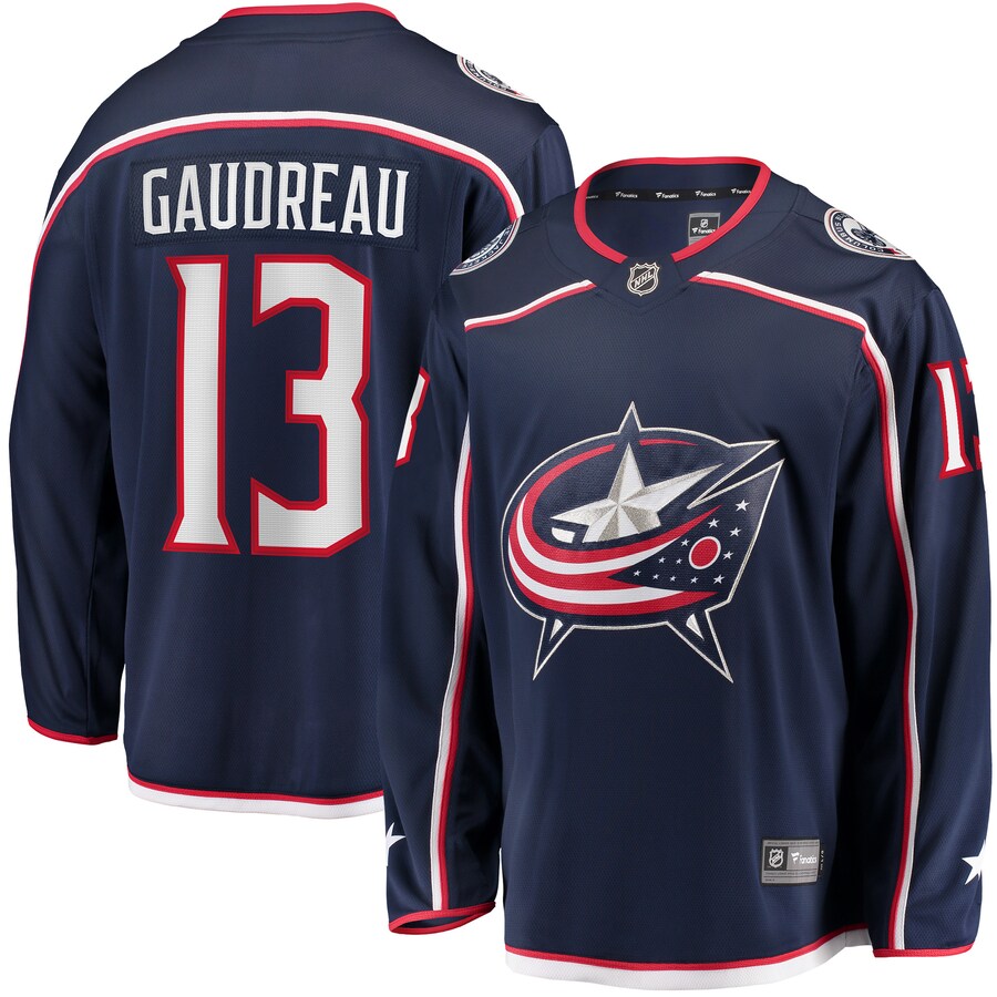 Men's Columbus Blue Jackets Johnny Gaudreau Fanatics Branded Navy 2022 Breakaway Player Jersey - Jersey