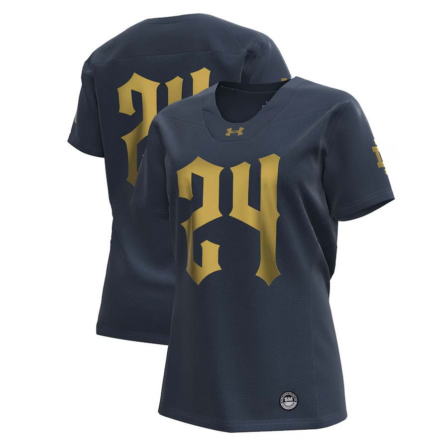 Notre Dame Fighting Irish Under Armour Women's 2024 Shamrock Series Replica Jersey - Navy - Jersey