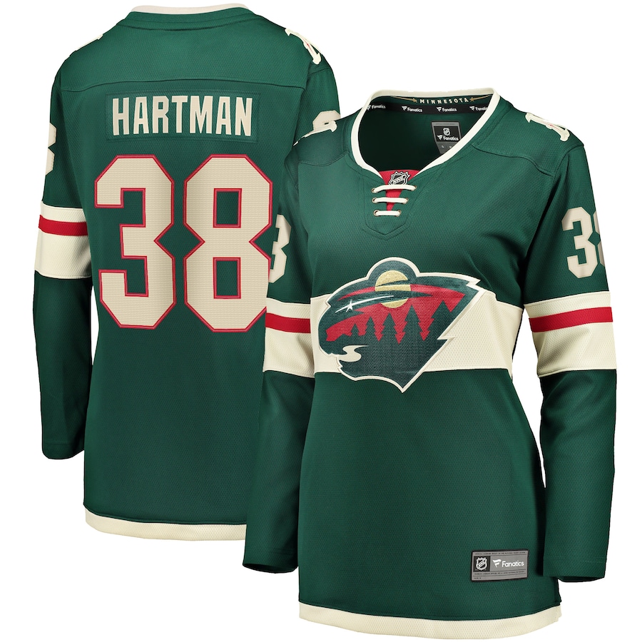 Women's Minnesota Wild Ryan Hartman Fanatics Green Home Breakaway Player Jersey - Jersey
