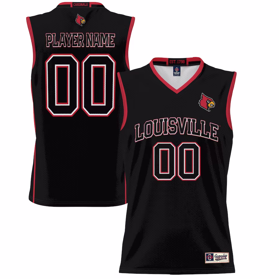 Louisville Cardinals GameDay Greats Youth NIL Pick-A-Player Women's Lightweight Basketball Jersey - Black - Jersey