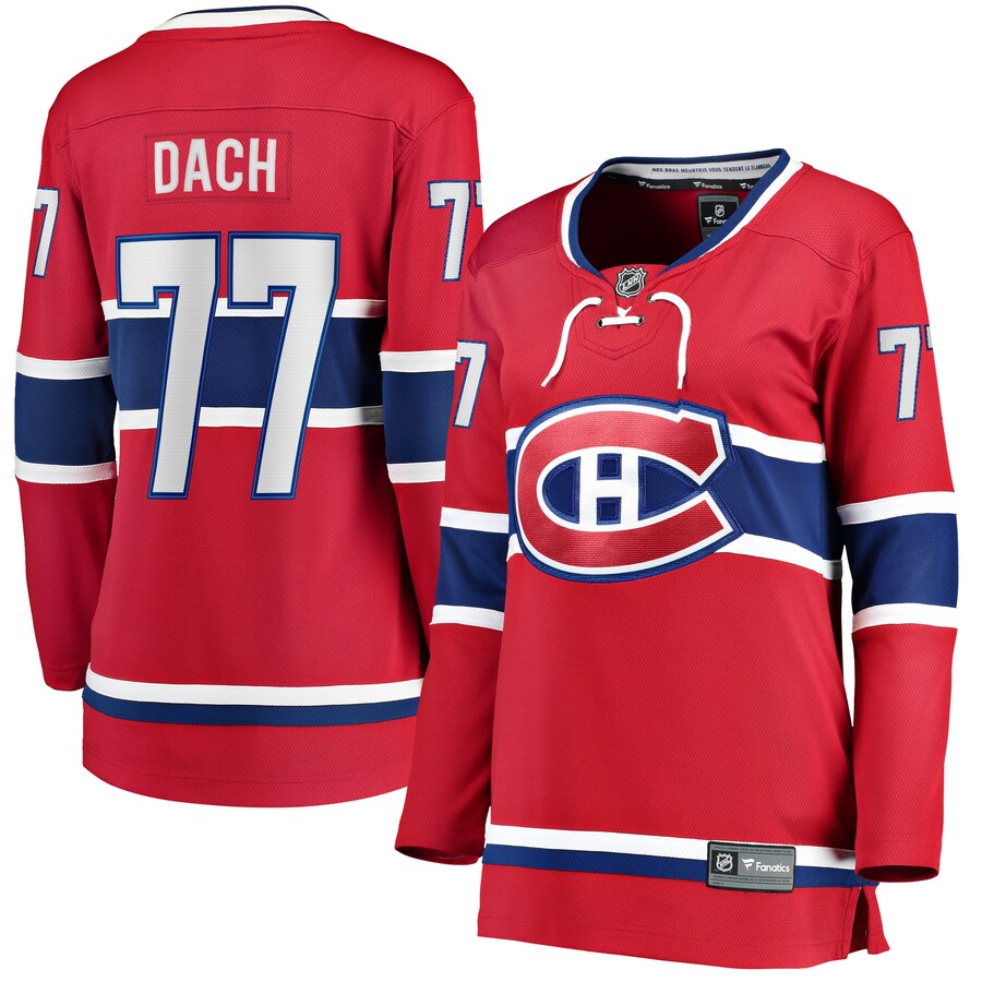 Women's Montreal Canadiens Kirby Dach Fanatics Branded Red Home Breakaway Player Jersey - Jersey