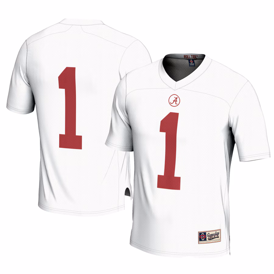 Men's GameDay Greats #1 White Alabama Crimson Tide Football Jersey - Jersey