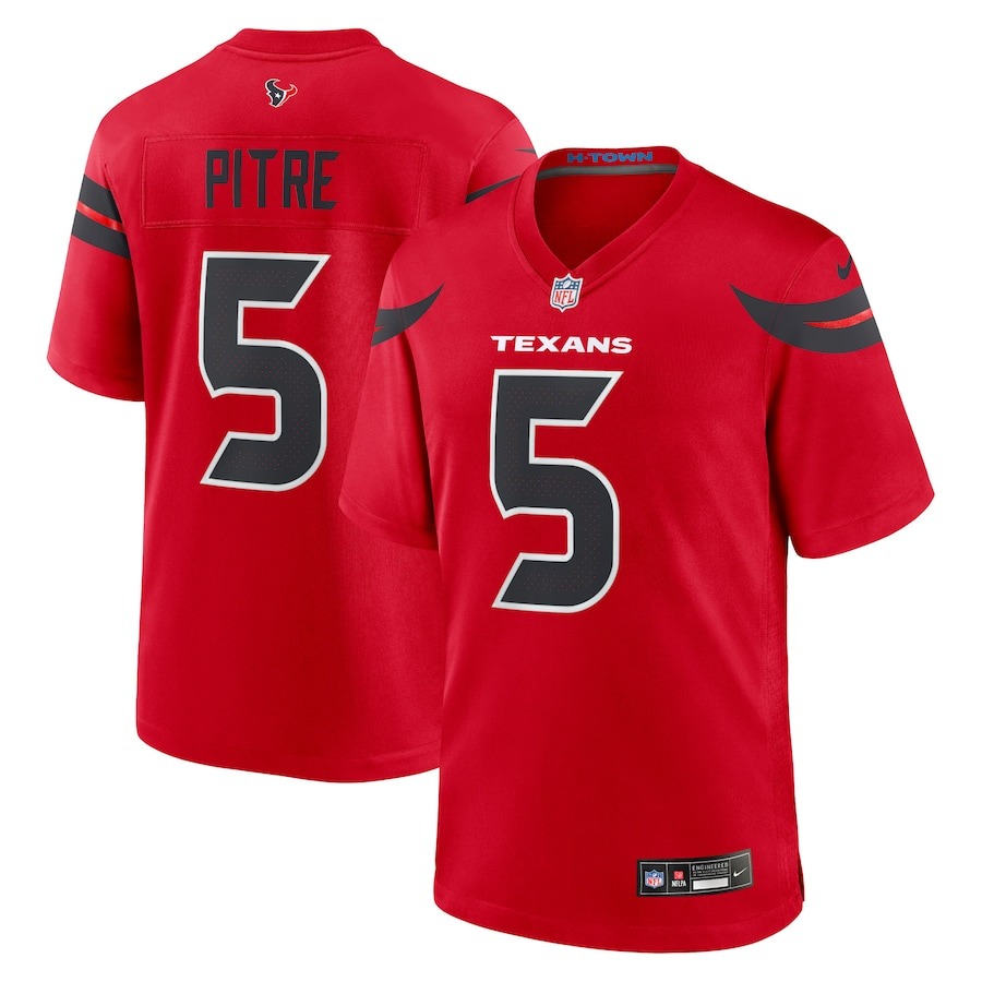 Men's Houston Texans Jalen Pitre Nike Red Alternate Game Jersey - Jersey