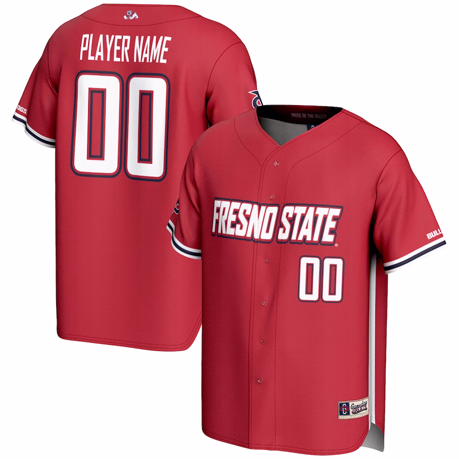 Fresno State Bulldogs GameDay Greats Youth NIL Pick-A-Player Lightweight Baseball Jersey - Red - Jersey